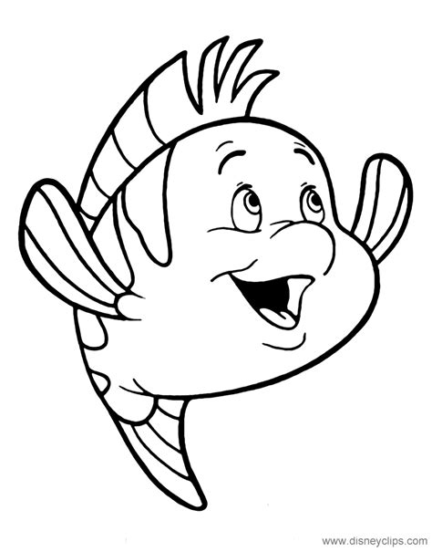 Ariel And Flounder Coloring Pages Updated 2023