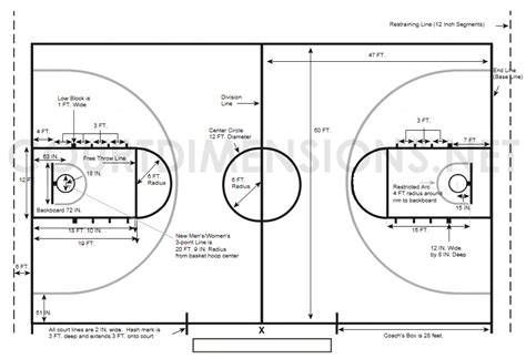 Playground Basketball Court Dimensions Menalmeida