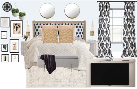 Modern Glam Preppy Bedroom Design By Havenly Interior Designer Joanna