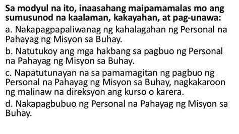 Personal Na Pahayag Ng Misyon Sa Buhay 1