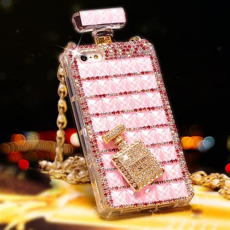 Luxury Diamond Bling Perfume Bottle Chain Handbag Case Cover For Iphone