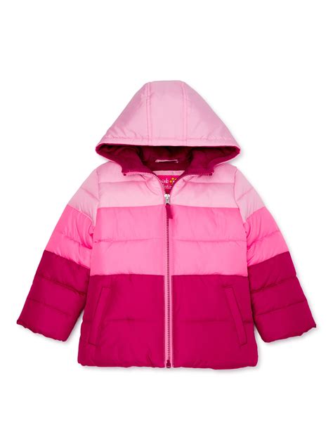 Pink Platinum Baby Toddler Girl Colorblocked Winter Jacket Coat