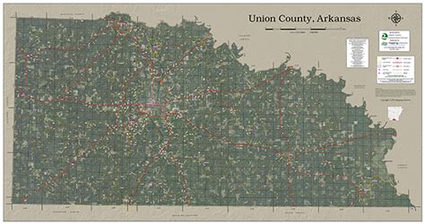 Union County Arkansas 2018 Aerial Wall Map Mapping Solutions