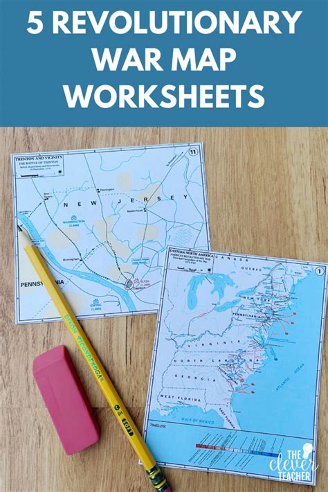 5 Free Revolutionary War Map Worksheets The Clever Teacher