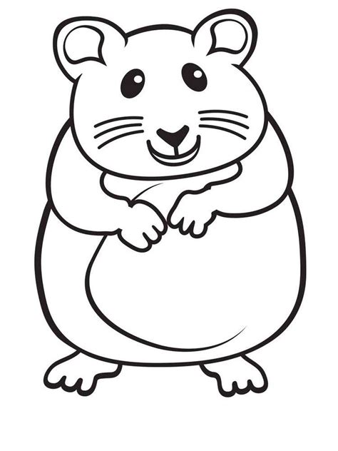 Cute Hamster Coloring Pages Printable Hamsters Small Animals That For