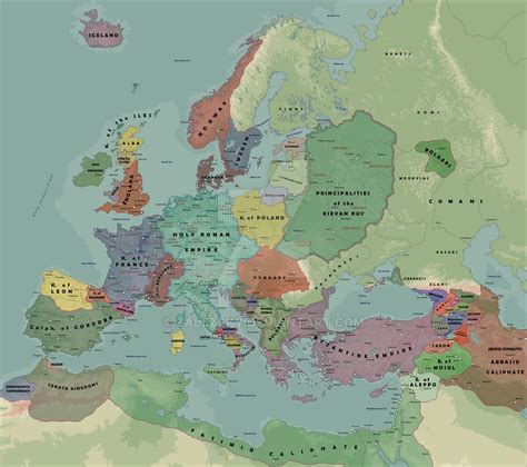 Nrken19 On Twitter Map Of Europe And Surroundings 1000 Ad T