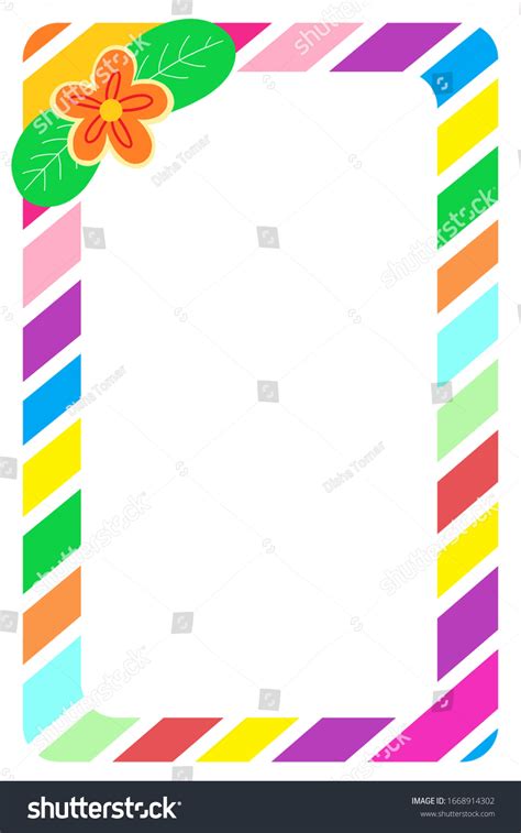 Colorful Page Layout Frame Template Border Stock Illustration