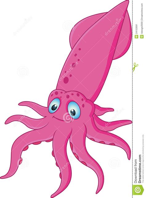 Squid Cartoon Stock Image Image 24153091