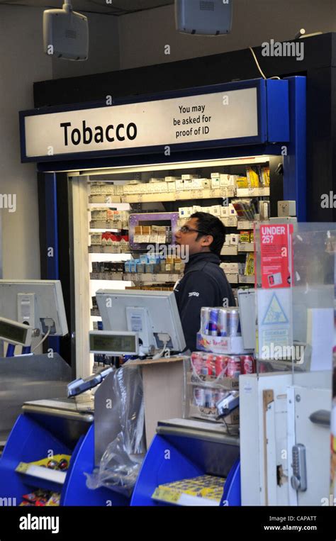 Tesco Metro Near Trafalgar Square Displays Tobacco Products On The Last
