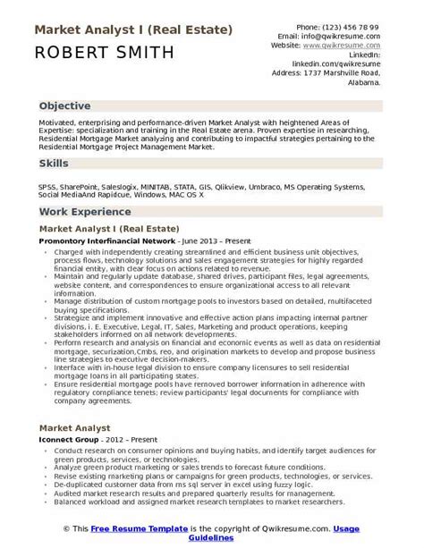 Resume templates find the perfect resume template. Market Analyst Resume Samples | QwikResume