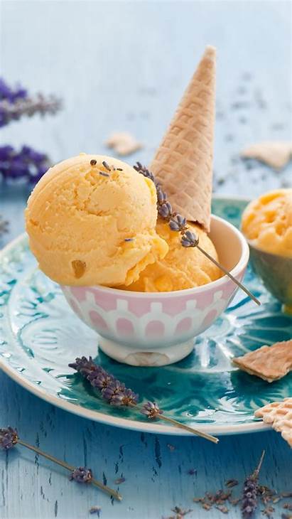 Ice Cream Dessert Cone Iphone Lavender Background