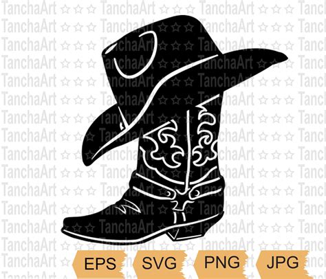 Cowboy Boots Svg Cowboy Hat Svg Printable Vector Western Canada