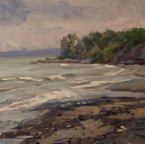 Christopher Greco Edge Of The Lake Nfs Lake Erie Oil Painting