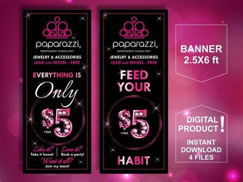 Paparazzi Banner 2 Vertical Paparazzi Banners 25x6 Ft Instant