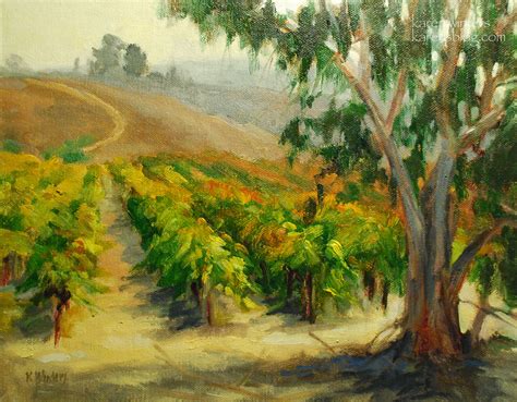 Harvest Time California Vineyard Oil Painting Plein Air Landscape