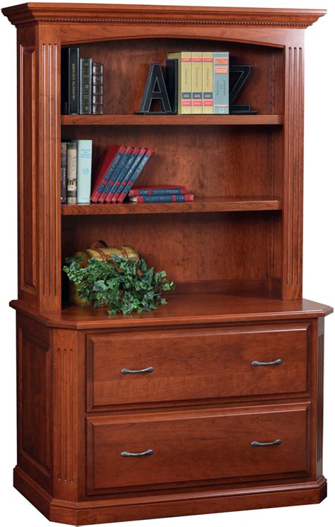 Small storage cabinet offers a convenient way to keep books, personal items, and supplies organized in any home office or living space. Buckingham Series Lateral File and Bookshelf Hutch - Ohio ...