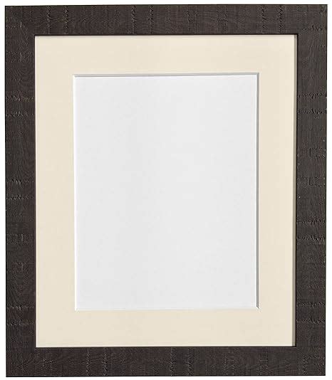 Frames By Post Deep Grain Dark Brown Photo Frame With Ivory Mount 16 X