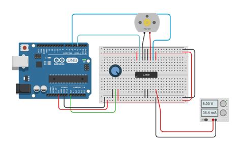 Circuit Design Motores Dc Ampliación Tinkercad