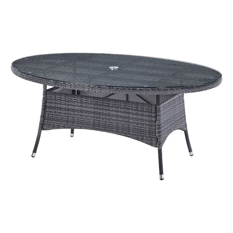 Grey Rattan Garden Dining Table And Chairs Rattan Tables