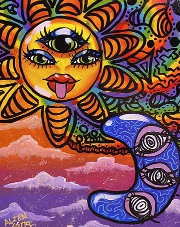 Your Only Location For Alien Girl Merch Paintings And Posters Hippie Painting Psychedelic