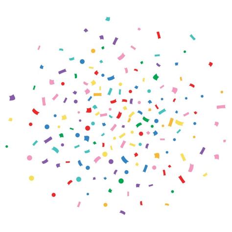 Abstract Colorful Explosion Of Confetti Vector Isolated On A White