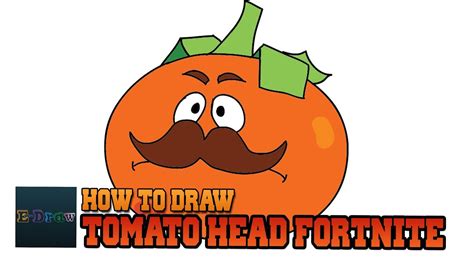 How To Draw Tomato Head Fortnite Easy Step By Step For Kids Tomato