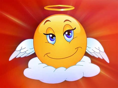 Angel Smiley Heaven Smiley Angel Happy Cloud Hd Wallpaper Peakpx