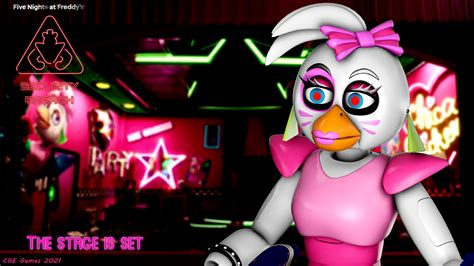 [sfm Fnaf Sb] Glamrock Chica Wallpaper V3 By Cgegamess On Deviantart Scary Characters Mario