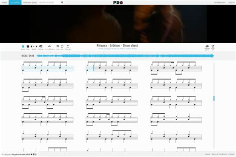 Nirvana Lithium Drum Sheet Music