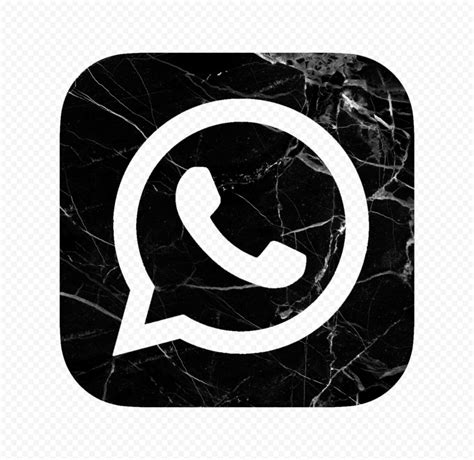 Hd Black And White Marble Aesthetic Whatsapp Wa Logo Icon Png Citypng