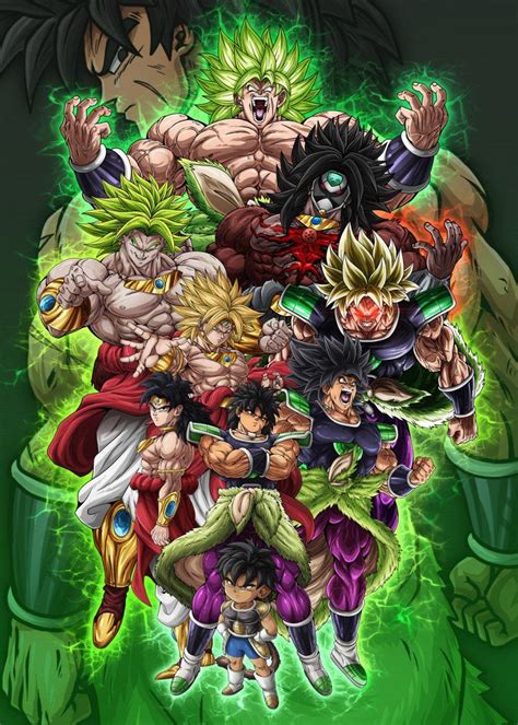 Broly Iii Poster By David Onaolapo Displate Dragon Ball Super