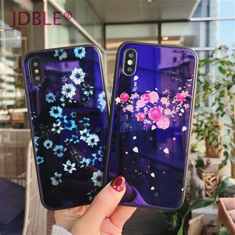 Jdble Blue Ray Tempered Glass Cases For Iphonex 8 8plus Cover Beauty