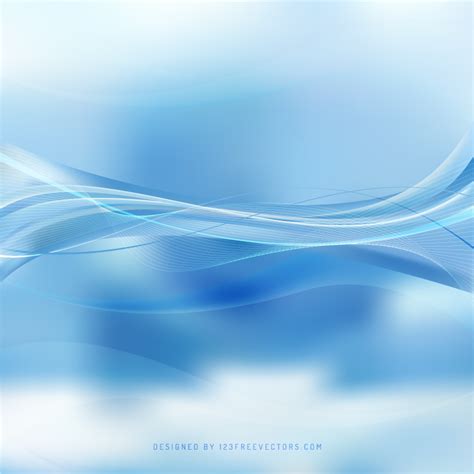 Light Blue Wavy Lines Background