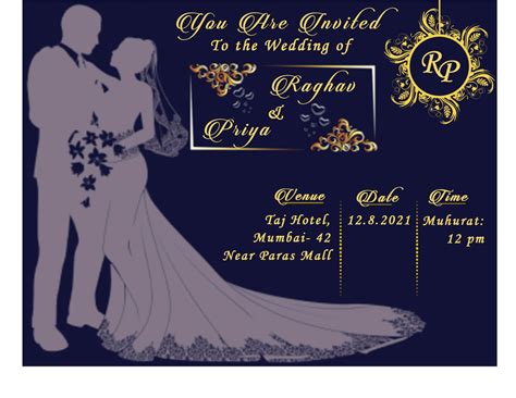 Elegant design of wedding card invitation template, vector illustration. 25 (Customizable) Christian Wedding Invitation Card Designs