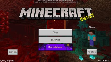 Bedrock Edition Beta 1162052 Official Minecraft Wiki