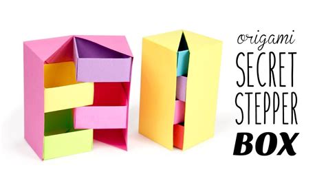 Origami Secret Stepper Box Tutorial Diy Paper Kawaii Origami