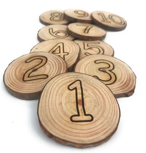 Wooden Number Slices Montessori Math Learn Numbers Etsy Learning