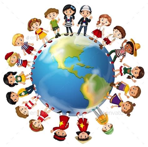 Children From Many Countries Around The World Childrens Day