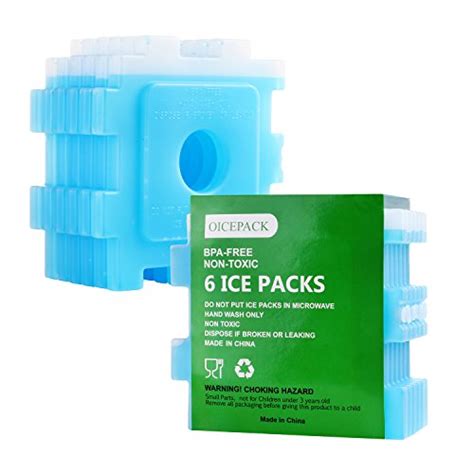 Oicepack Ice Packs For Lunch Box Bluecoolers Reusable Ice Packfreezer