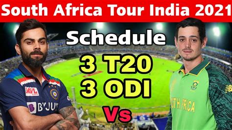 South Africa Tour Of India 2021 Confirm Schedule || BCCI Announce India ...