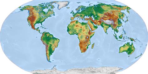 Mapworldearthworld Mapphysical Map Free Image From