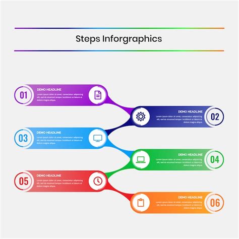 Premium Vector Steps Infographics Template
