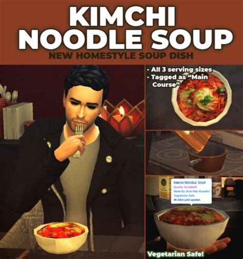 Kimchi Noodle Soup Custom Recipe At Mod The Sims 4 Sims 4 Updates Vrogue