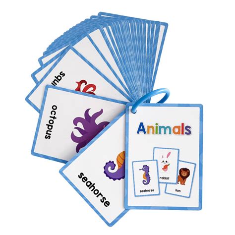 25pcs Animals Flash Cards For Kids Fun Vocabulary English Words Home