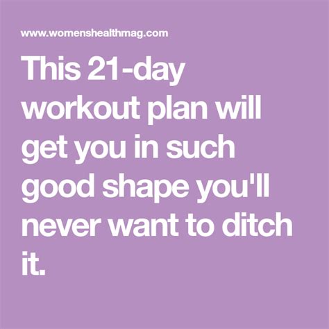 The Words This 21 Day Workout Plan Will Get You In Such Good Shape