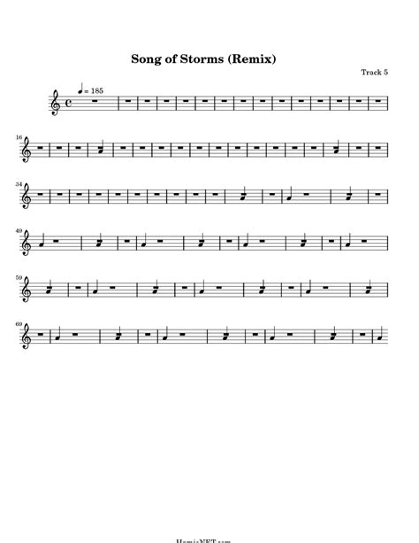 Free sheet music preview of electrical storm for flute solo by u2. Song of Storms (Remix) Sheet Music - Song of Storms (Remix) Score • HamieNET.com