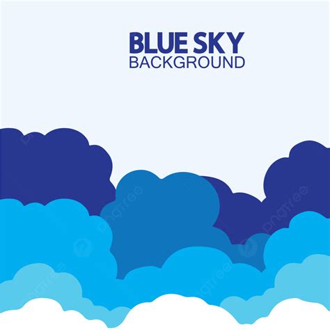 Background Langit Biru Dengan Desain Ilustrasi Vektor Latar Belakang