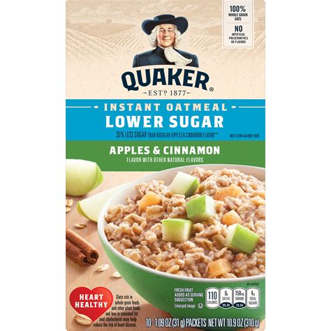 4.4 out of 5 stars 31. Quaker, Apples & Cinnamon Flavor, Instant Oatmeal ...