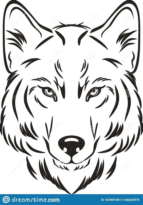 Ilustración acerca Cabeza de lobo Dibujo esbozado Ilustración