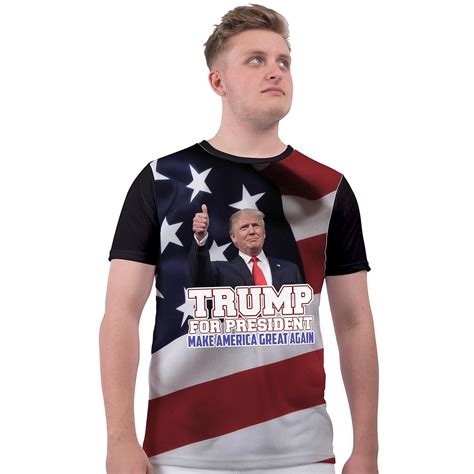 All Over Print T Shirt Sublimation T Shirts Donald Trump For President